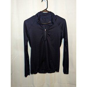 Athleta Long Sleeve 1/2 Zip Athletic Top Womans S Black Lightweight Athletic Fit